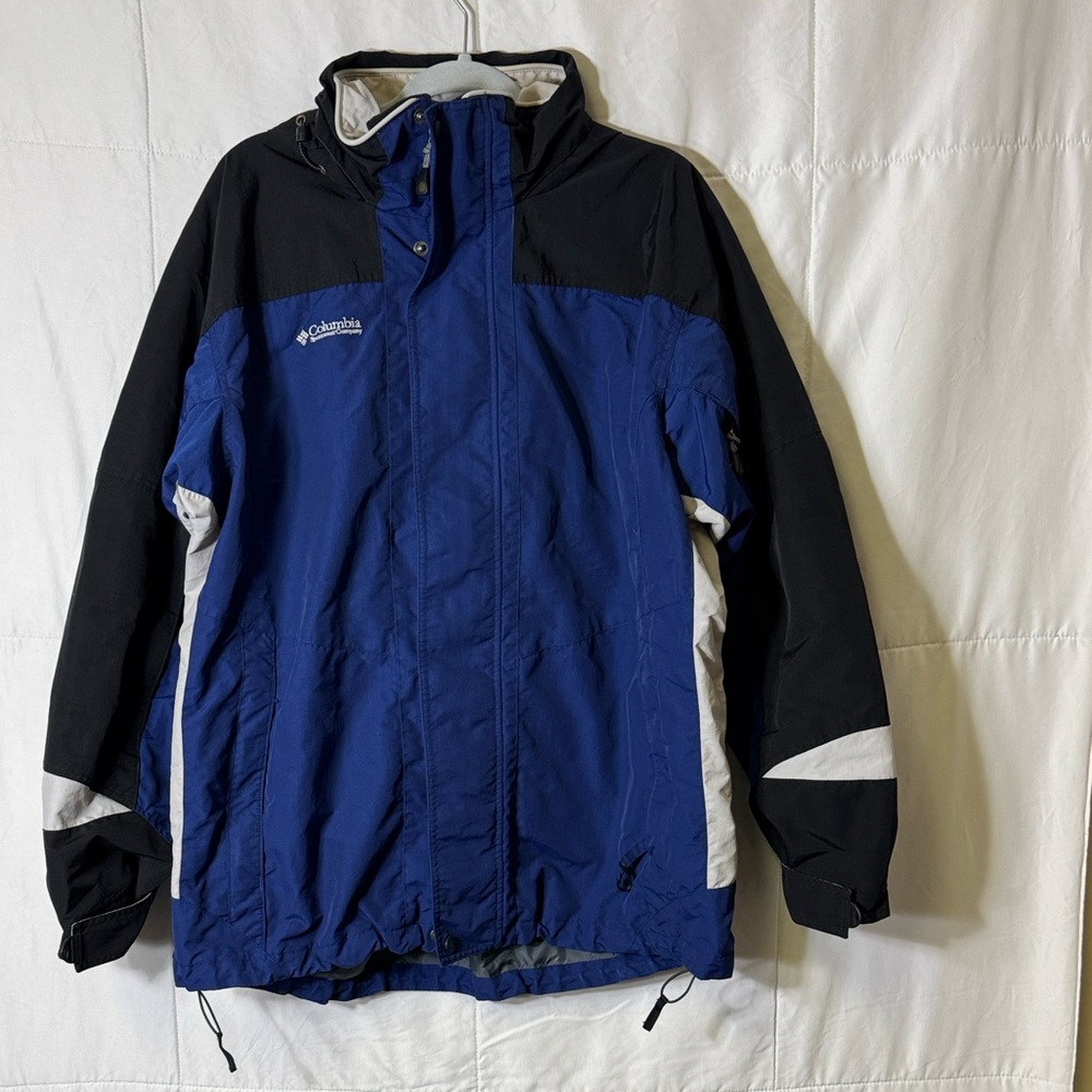 Columbia‎ Interchange Jacket Blue Black Hooded Outdoor Men’s Large